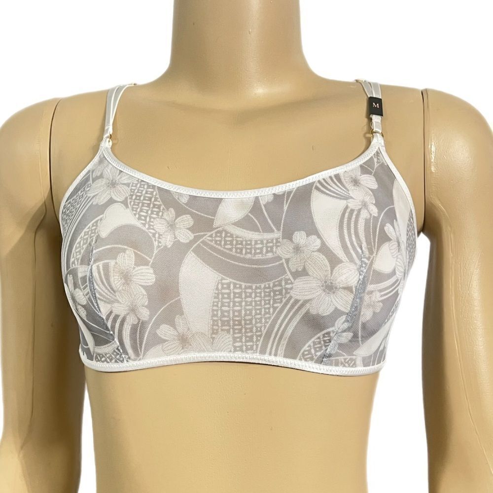 Victoria’s Secret Sexy Sheer Mesh Scoop Neck Unlined Bralette Bra gray - Picture 11 of 11